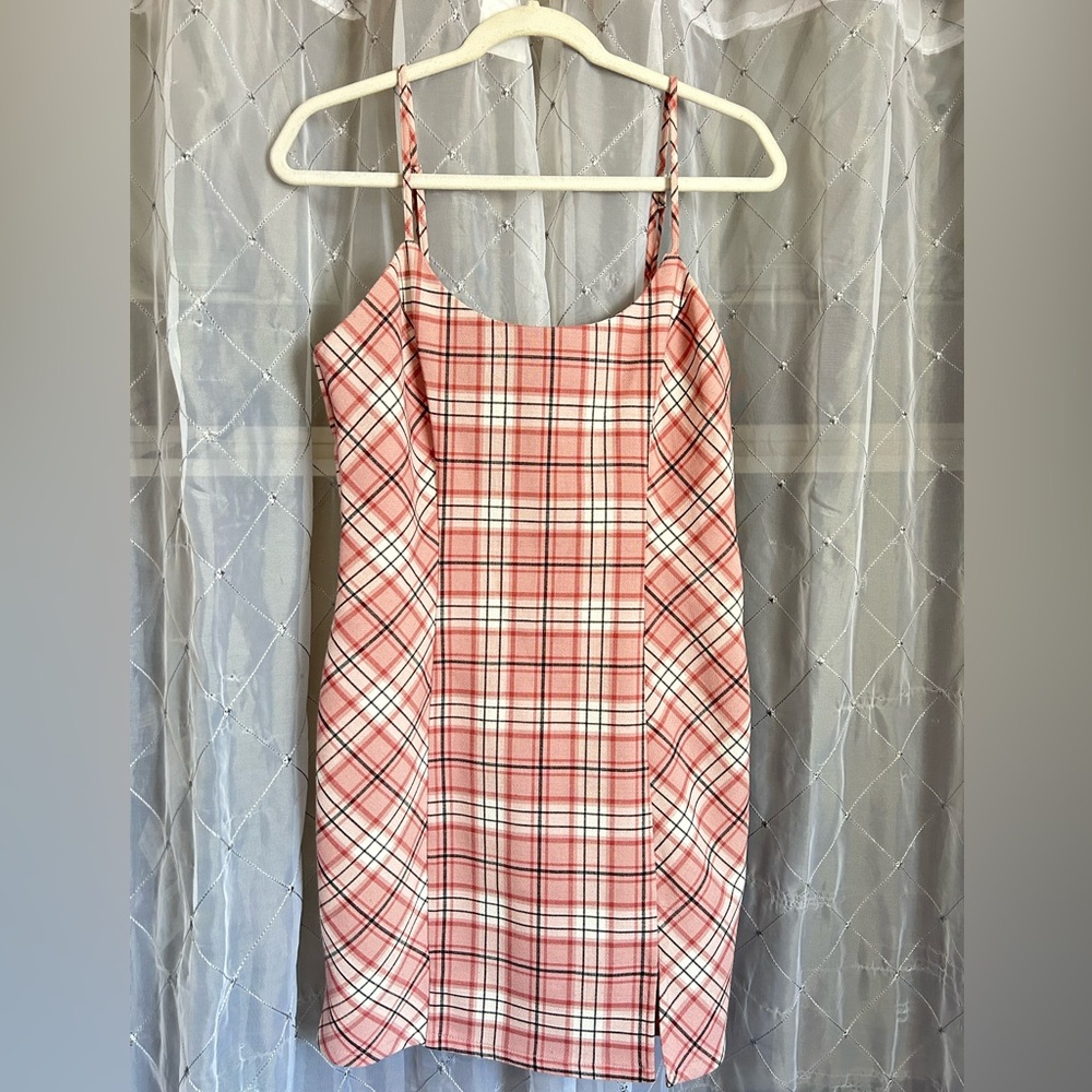 Pink Plaid Dress